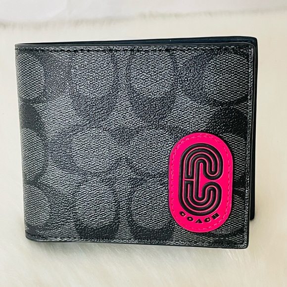 NWT Coach 3 in 1 Men Wallet in Colorblock Signature canvas. with patch - Picture 1 of 6
